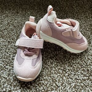 First Steps Baby Pink Velcro Athletic Sneakers Size 4